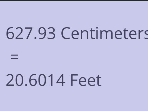 627.93 CM TO FEET