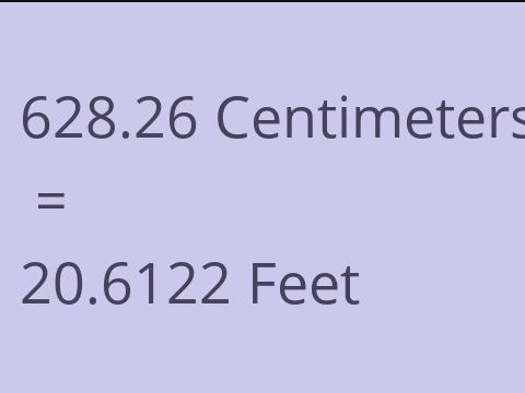 628.26 CM TO FEET