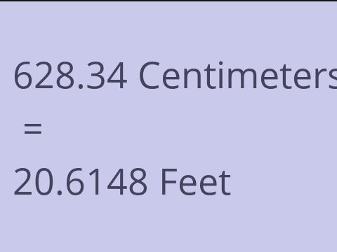 628.34 CM TO FEET