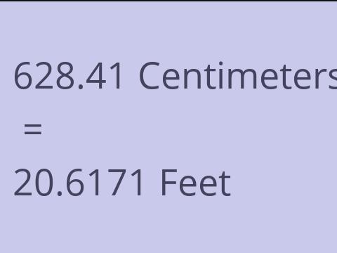 628.41 CM TO FEET