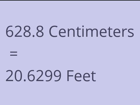 628.8 CM TO FEET