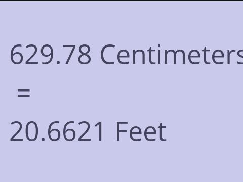 629.78 CM TO FEET