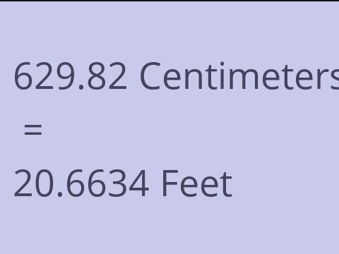 629.82 CM TO FEET