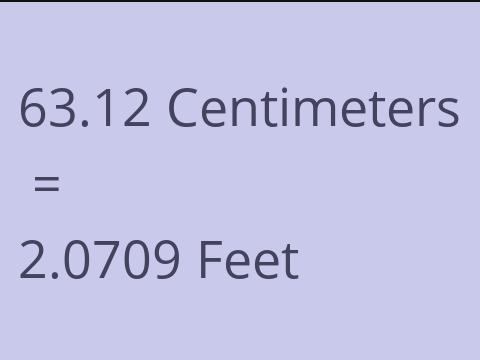 63.12 CM TO FEET