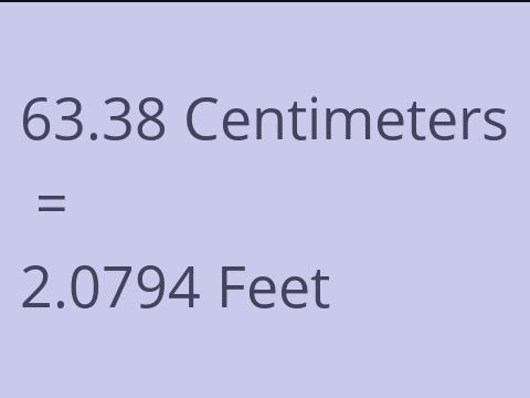 63.38 CM TO FEET