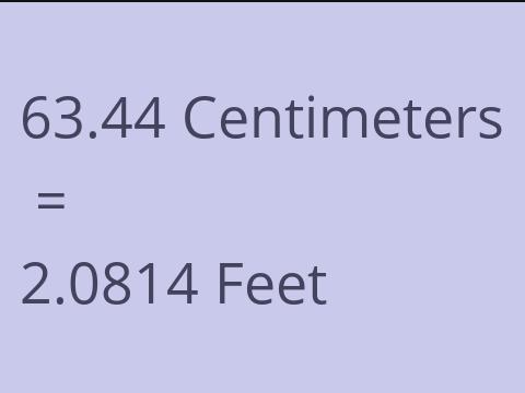 63.44 CM TO FEET