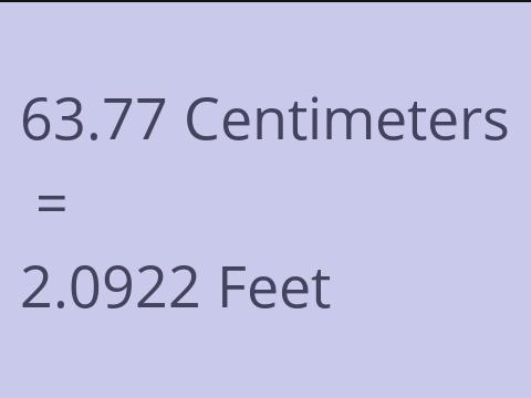 63.77 CM TO FEET