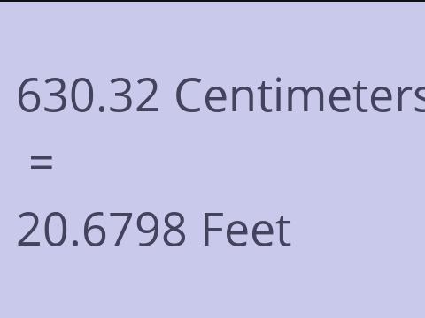 630.32 CM TO FEET