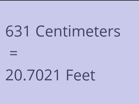 631 CM TO FEET