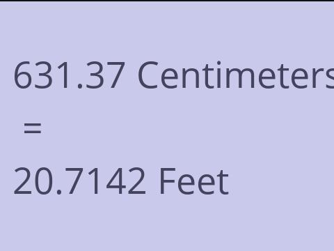 631.37 CM TO FEET