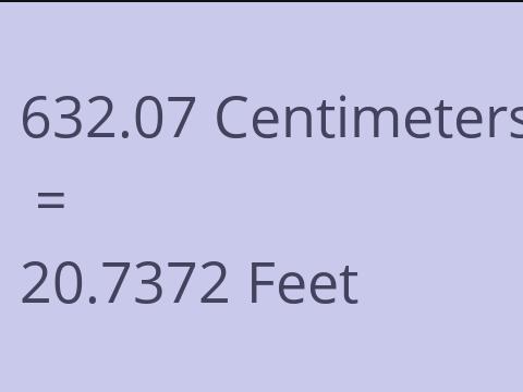 632.07 CM TO FEET