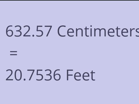 632.57 CM TO FEET