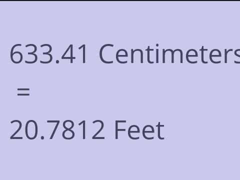 633.41 CM TO FEET