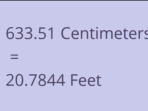 633.51 CM TO FEET