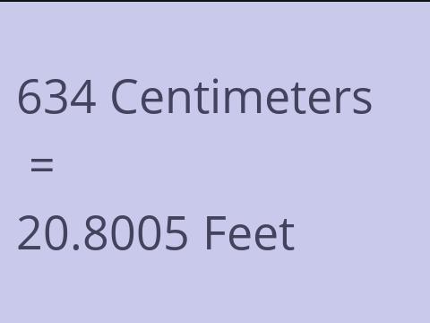 634 CM TO FEET