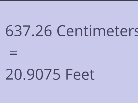 637.26 CM TO FEET