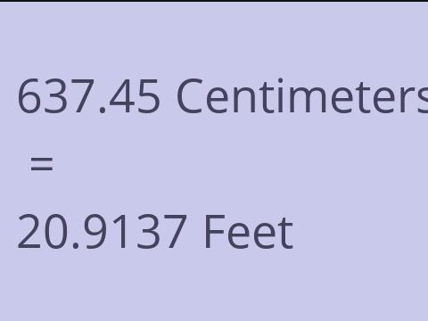 637.45 CM TO FEET