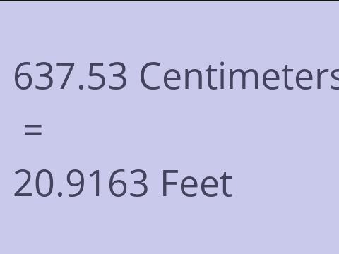 637.53 CM TO FEET