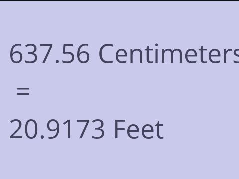 637.56 CM TO FEET