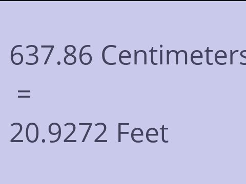 637.86 CM TO FEET