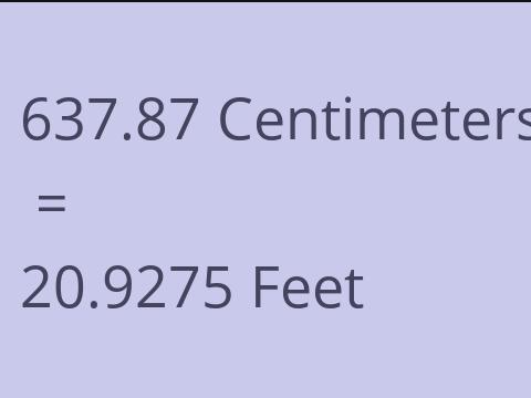 637.87 CM TO FEET