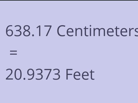 638.17 CM TO FEET