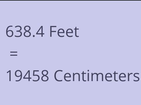 638.4 FEET TO CM