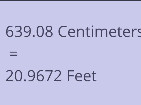 639.08 CM TO FEET