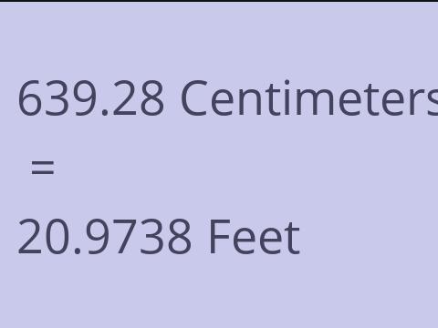 639.28 CM TO FEET