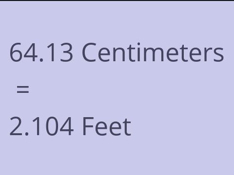 64.13 CM TO FEET