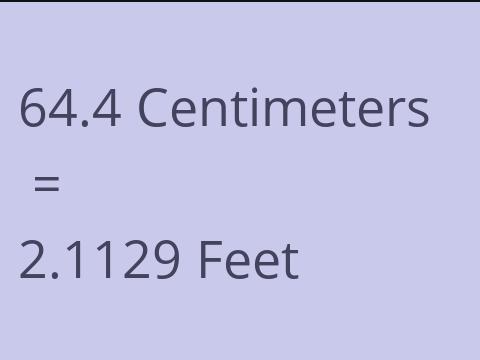 64.4 CM TO FEET