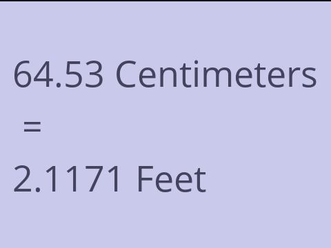 64.53 CM TO FEET