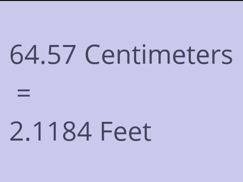 64.57 CM TO FEET