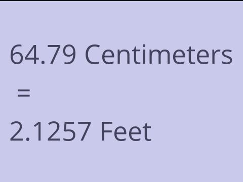 64.79 CM TO FEET