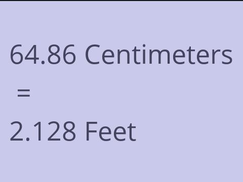 64.86 CM TO FEET