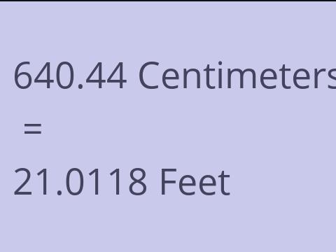 640.44 CM TO FEET