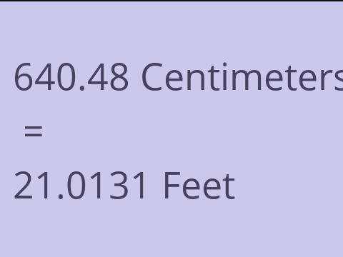 640.48 CM TO FEET