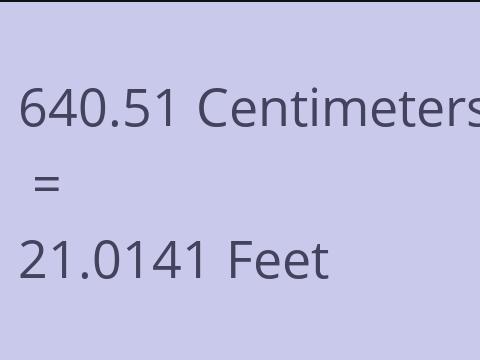 640.51 CM TO FEET