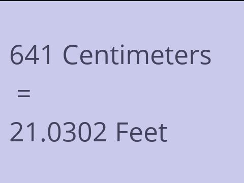 641 CM TO FEET