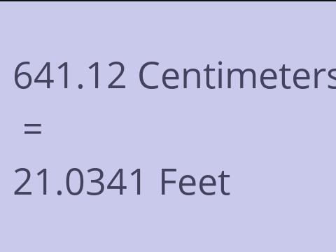 641.12 CM TO FEET