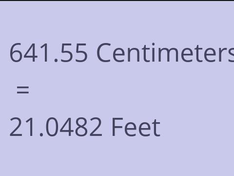 641.55 CM TO FEET