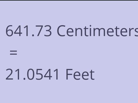 641.73 CM TO FEET