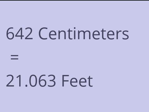 642 CM TO FEET