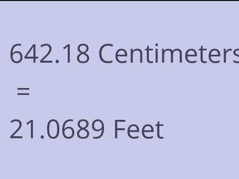 642.18 CM TO FEET