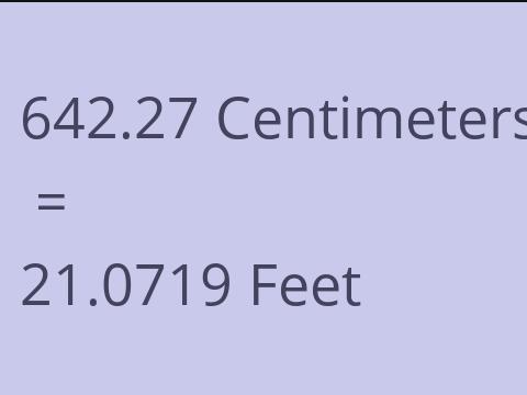 642.27 CM TO FEET