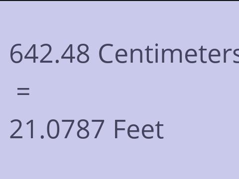 642.48 CM TO FEET