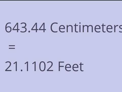 643.44 CM TO FEET