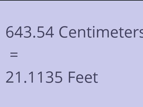 643.54 CM TO FEET