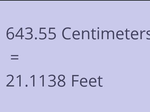 643.55 CM TO FEET