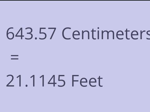 643.57 CM TO FEET